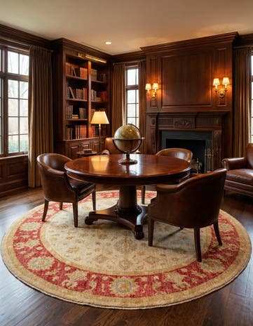 6' 6 x 6' 7 Kaizar Wool Round Rug