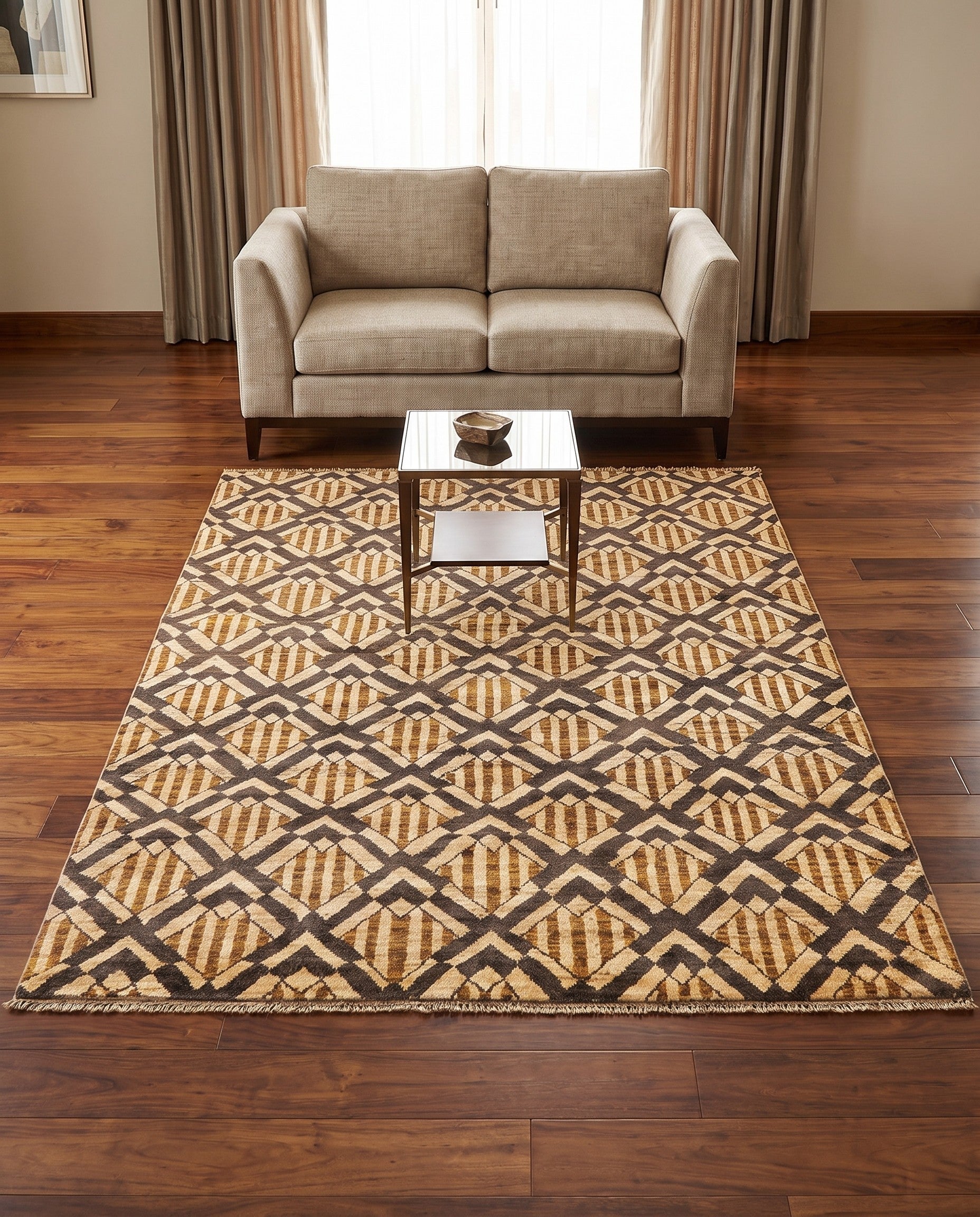 5' x 6' 7 Hand Knotted Modern Ziegler Wool Rug