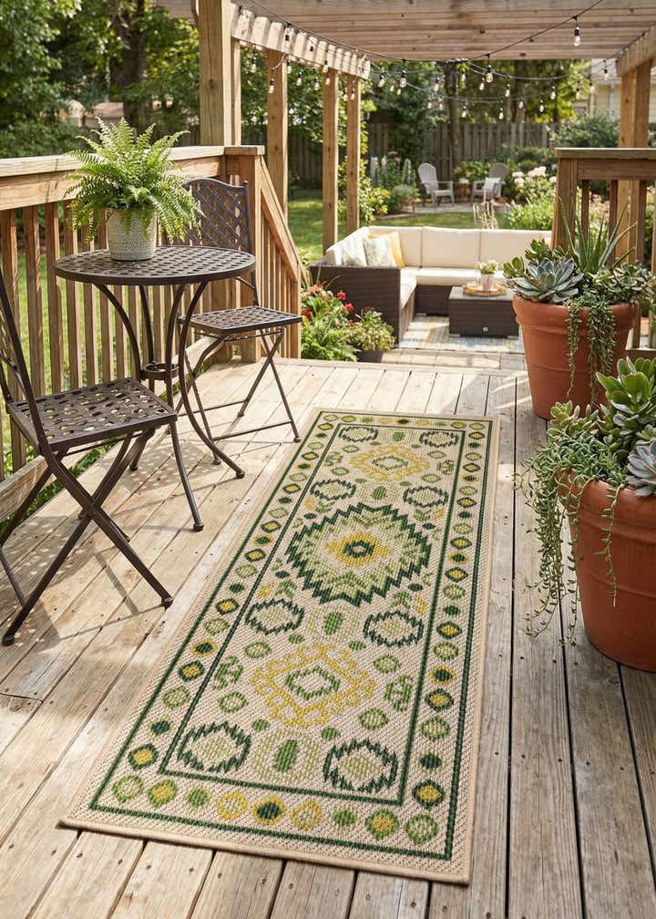 2' x 5' Easy-Clean Baja Indoor / Outdoor Runner Rug