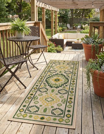 2' x 5' Easy-Clean Baja Indoor / Outdoor Runner Rug