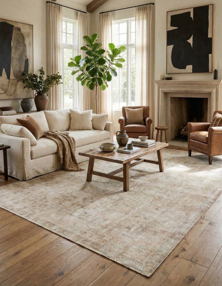 Detail image of 8' 2 x 10' 7 Hand Knotted Ultra Vintage Persian Wool Rug