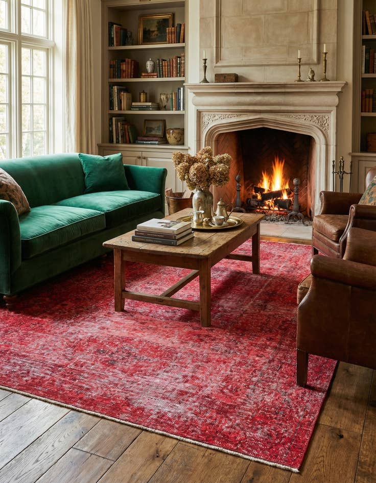 Detail image of 5' 5 x 8' 3 Ultra Vintage Wool Rug