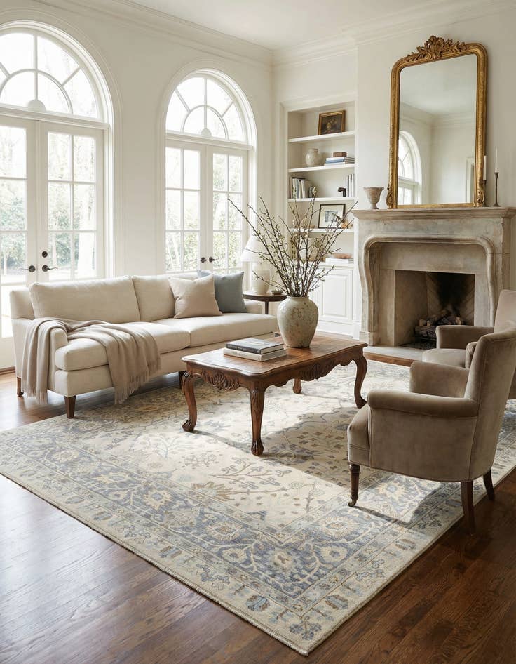 Detail image of 9' x 12' 2  Hand Knotted Oushak Rug