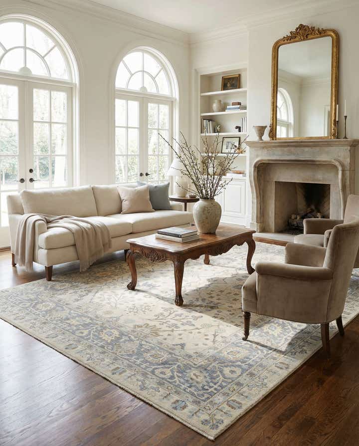 9' x 12' 2 Hand Knotted Oushak Rug