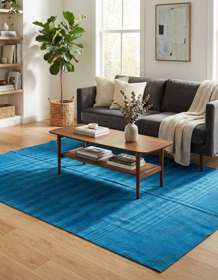 Detail image of 5' 7 x 7' 5  Hand Woven Kilim Modern Wool Rug