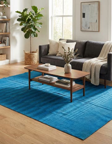 5' 7 x 7' 5 Hand Woven Kilim Modern Wool Rug