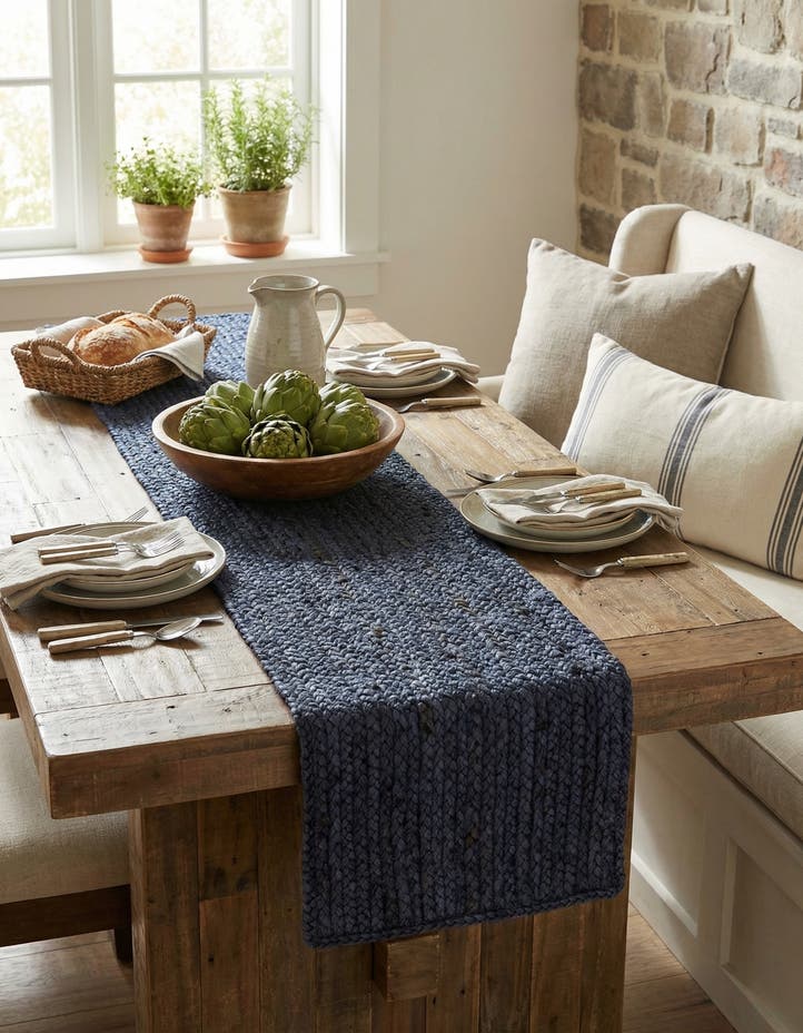 1' 2 x 4' 1 Handmade Braided Jute Table Runn...