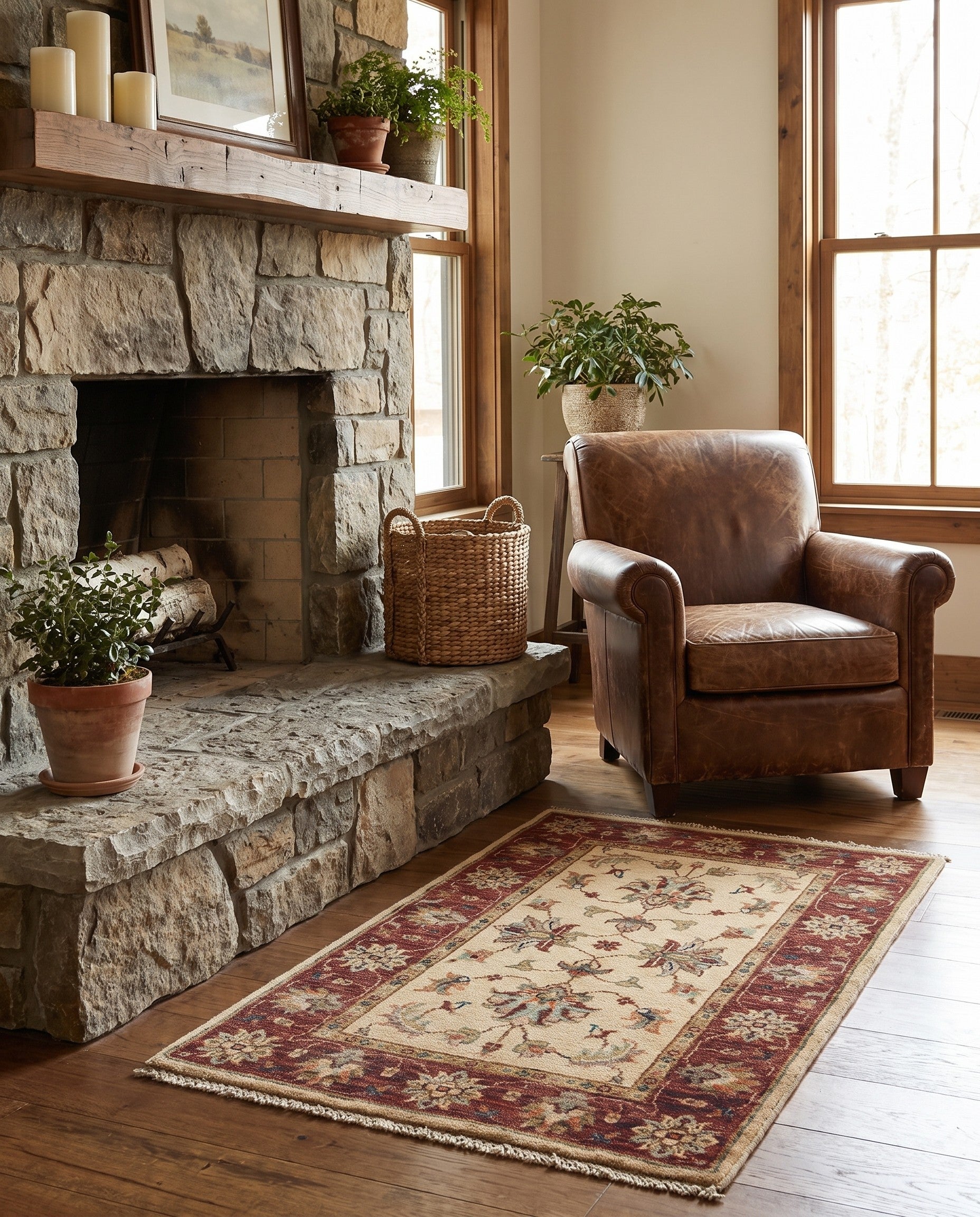 2' x 3' 4 Hand Knotted Ziegler Rug