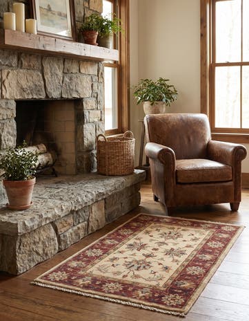 2' x 3' 4 Hand Knotted Ziegler Rug