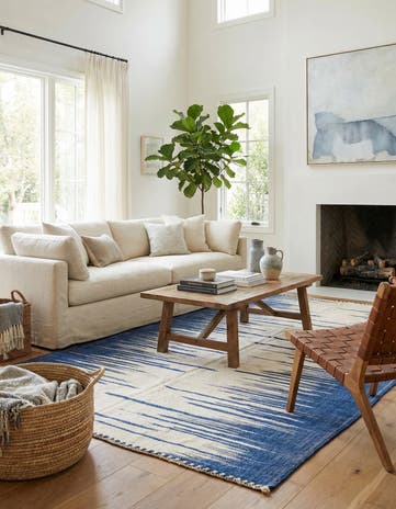 6' 4 x 10' Hand Knotted Moroccan Wool Rug