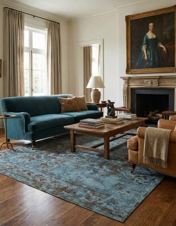 6' 11 x 9' 11 Vintage Royal Wool Rug