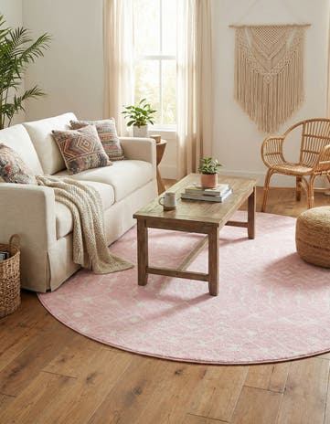 7' 10 x 7' 10 Moroccan Trellis Round Rug