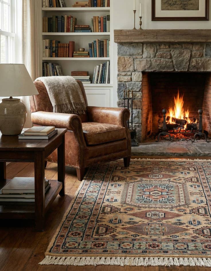 Detail image of 2' 7 x 4' 6  Hand Knotted Karachi Wool Rug