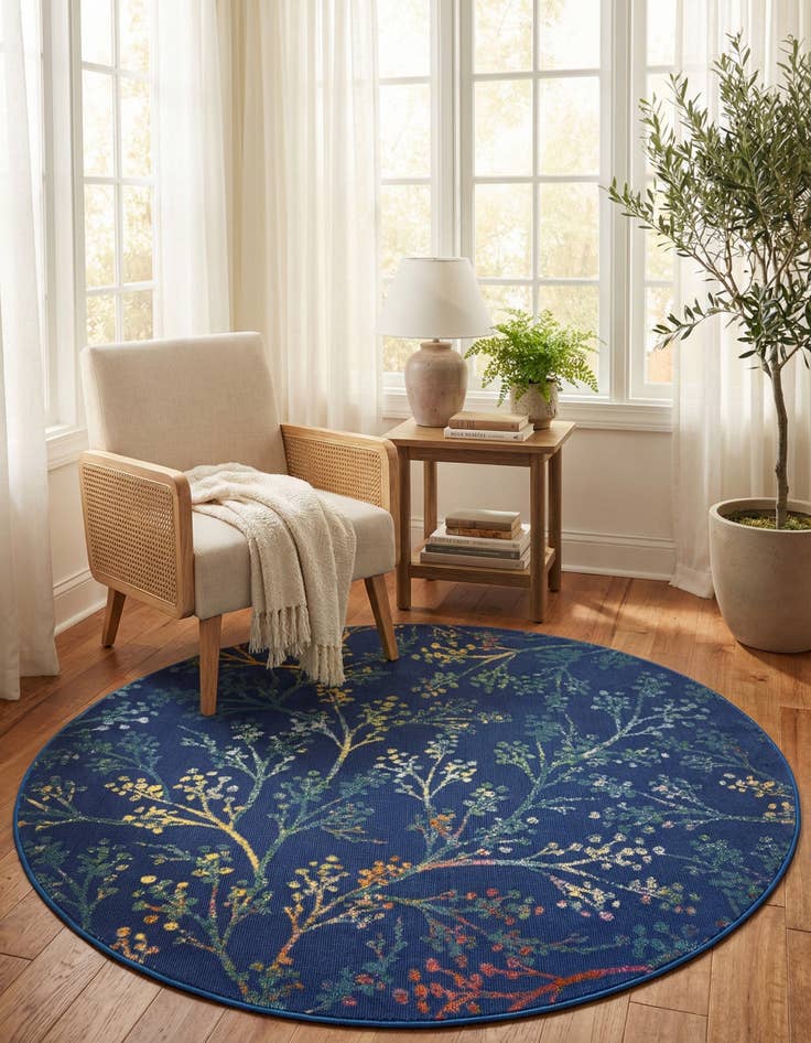 Detail image of 5' 3 x 5' 3 Blossom Round Rug