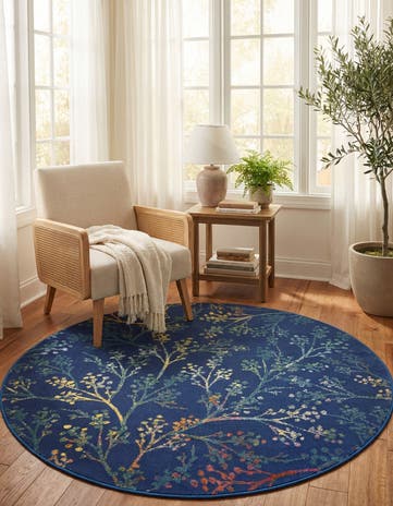 5' 3 x 5' 3 Blossom Round Rug