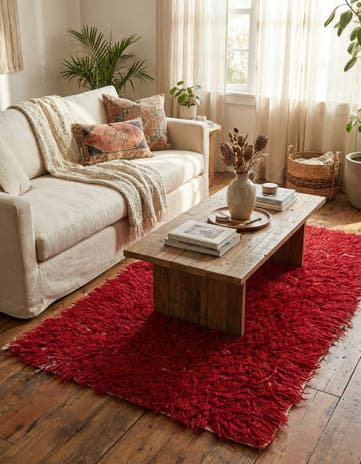 3' 3 x 5' 6 Hand Knotted Moroccan Wool Rug