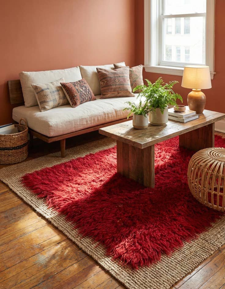 Detail image of 2' 6 x 4' 9  Hand Knotted Moroccan Wool Rug