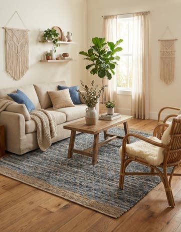 8' x 10' Hand Woven Chindi Trellis Rug