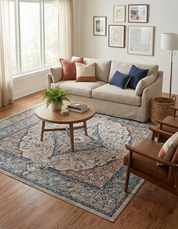 Blue Lola Square Rug