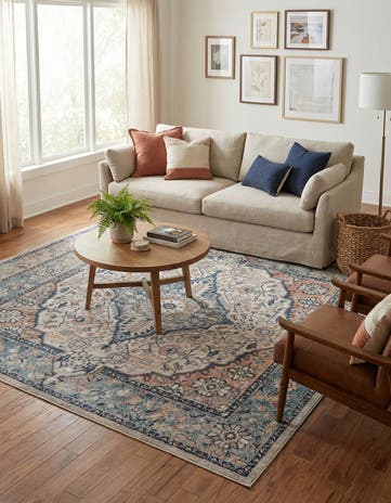 Blue Lola Square Rug