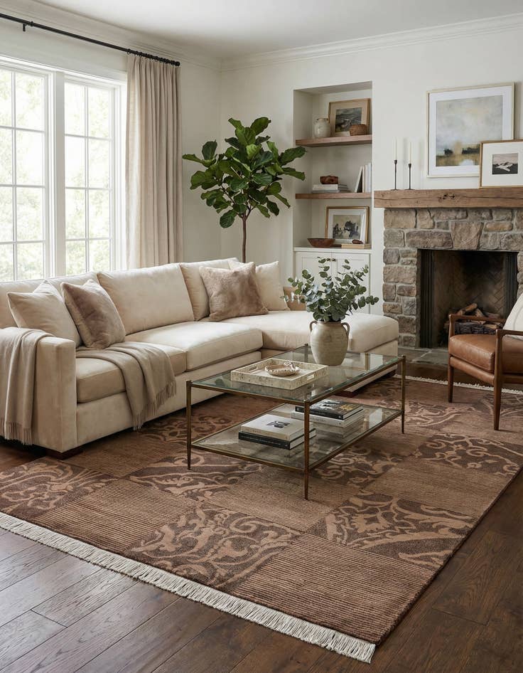 Detail image of 6' 9 x 10' 2  Hand Knotted Darya Wool Rug