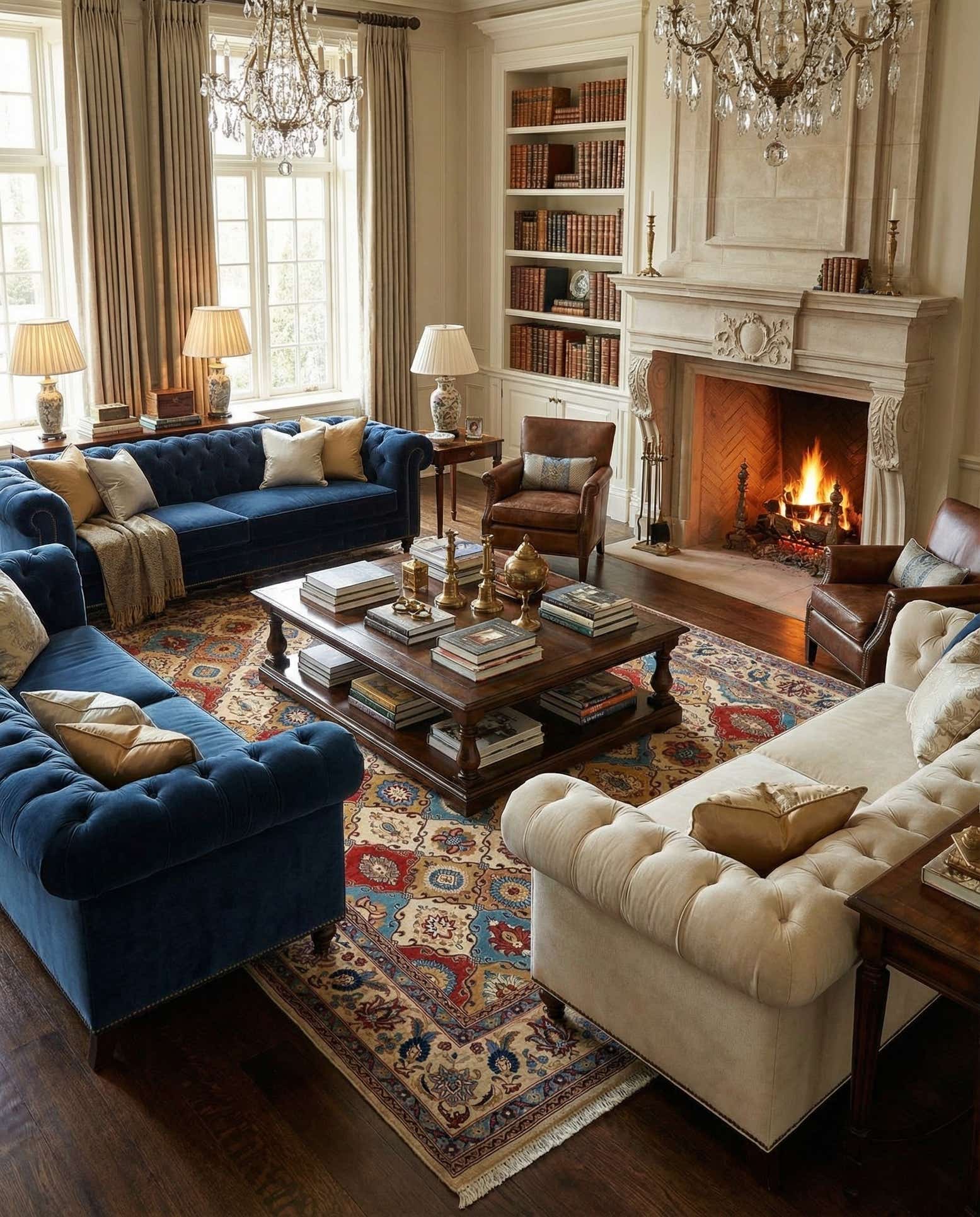 6' 6 x 9' 8 Hand Knotted Veramin Persian Wool Rug