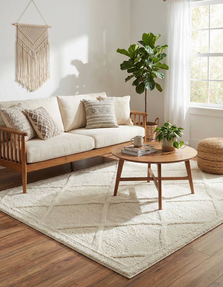 Detail image of 6' x 9' Trellis Shag Rug