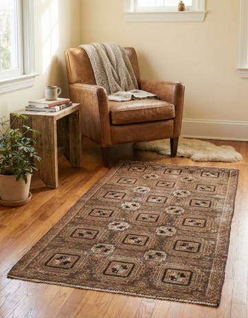 2' 8 x 5' 9 Hand Knotted Ultra Vintage Persian Wool Runner Rug