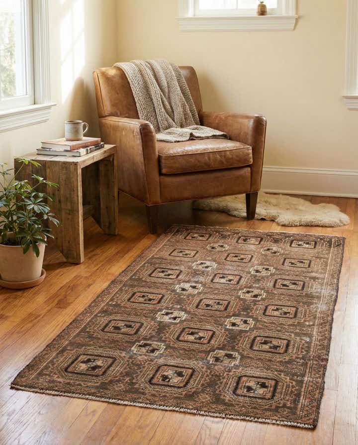 2' 8 x 5' 9 Hand Knotted Ultra Vintage Persian Wool Runner Rug