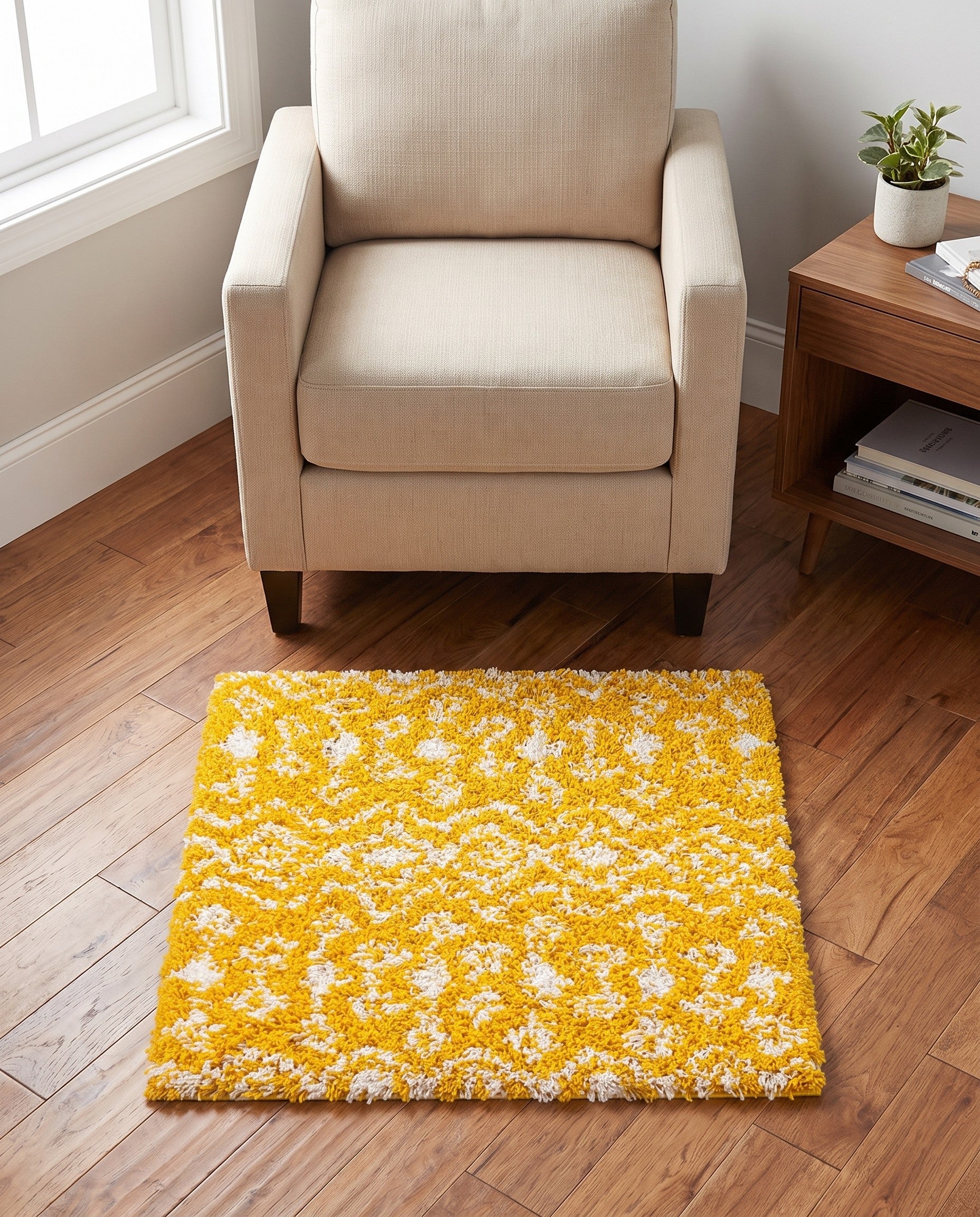 3' x 3' Moroccan Trellis Shag Square Rug