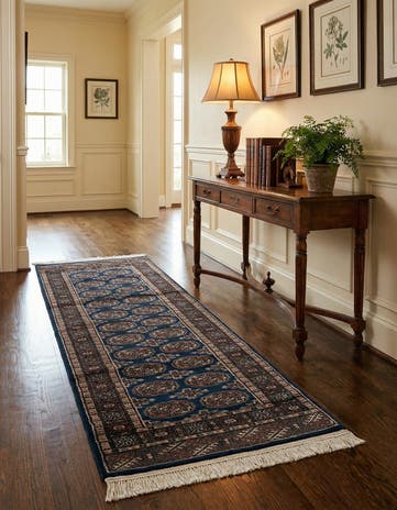 2' 2 x 6' 2 Hand Knotted Bokhara Oriental Wool Runner Rug