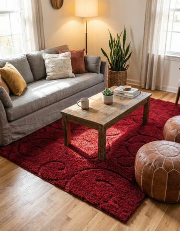4' x 6' Botanical Shag Rug