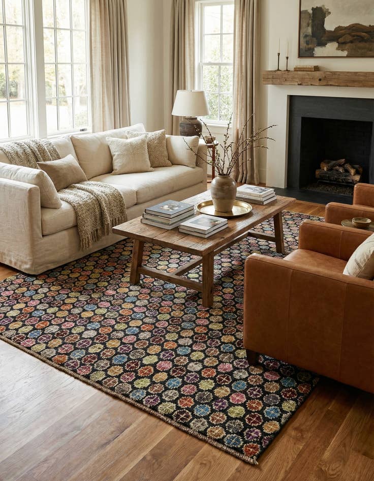 Detail image of 8' x 9' 10  Hand Knotted Darya Wool Rug