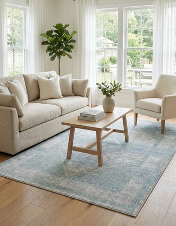 Gray Green Kamala Washable Rug