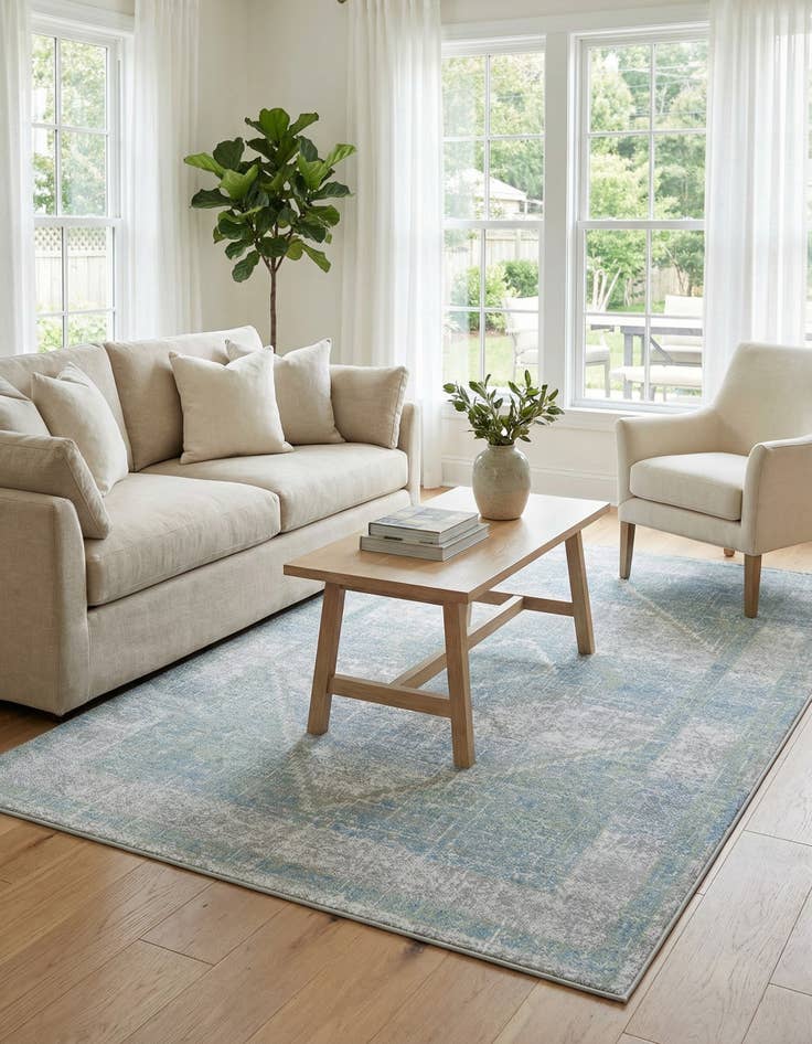 Detail image of 5' 3 x 8' Kamala Washable Rug