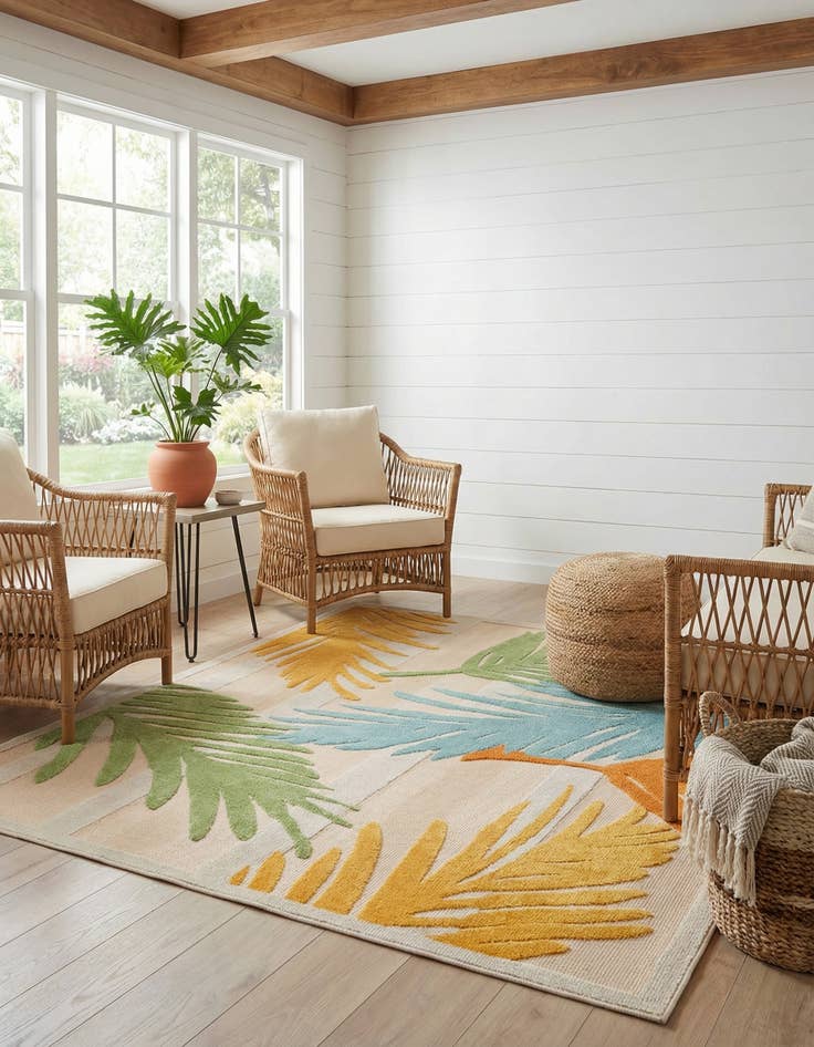 Detail image of 7' 10 x 7' 10  Washable Aruba Indoor / Outdoor Square Rug