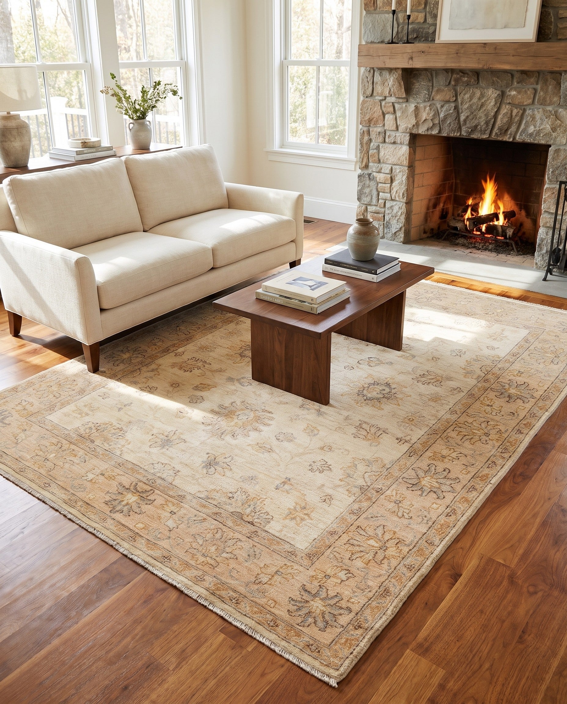 5' 1 x 6' 6 Hand Knotted Ziegler Rug