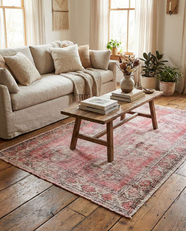 3' 9 x 6' 4 Hand Knotted Ultra Vintage Persian Wool Rug