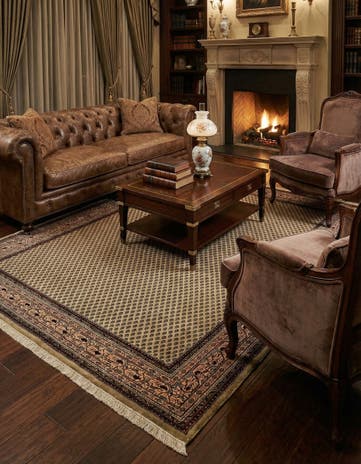 5' 7 x 8' 2 Hand Knotted Mir Oriental Wool Rug