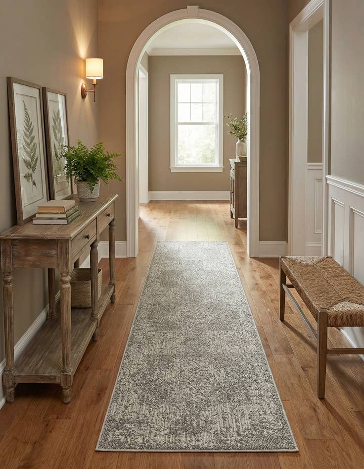 Detail image of  2' 7 x 12'  Washable Traditional Indoor / Outdoor Runner Rug