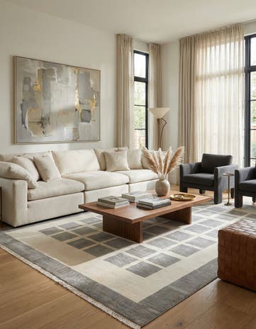 8' x 11' 4 Hand Knotted Darya Wool Rug