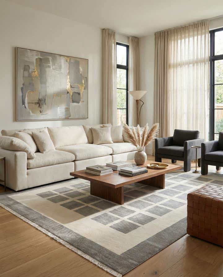 8' x 11' 4 Hand Knotted Darya Wool Rug