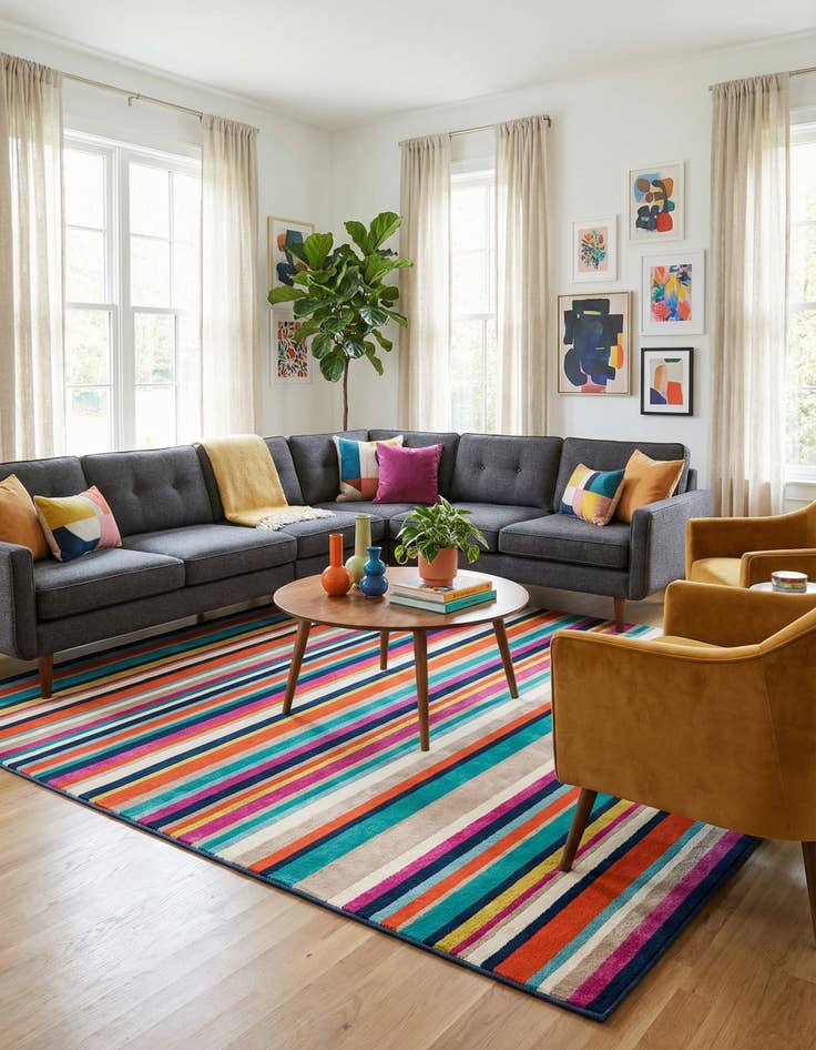 Detail image of  10' x 10' Azalea Square Rug