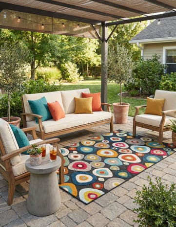 5' 3 x 8' Easy-Clean Casablanca Indoor / Outdoor Rug