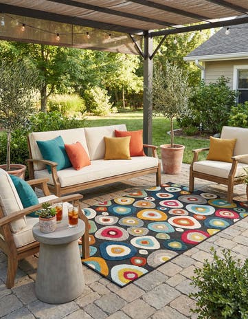 5' 3 x 8' Easy-Clean Casablanca Indoor / Outdoor Rug