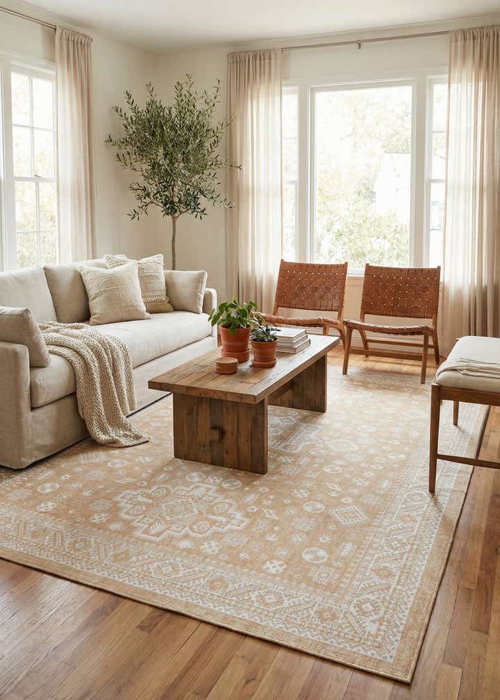 10' x 14' Easy-Clean Aztec Indoor / Outdoor Rug