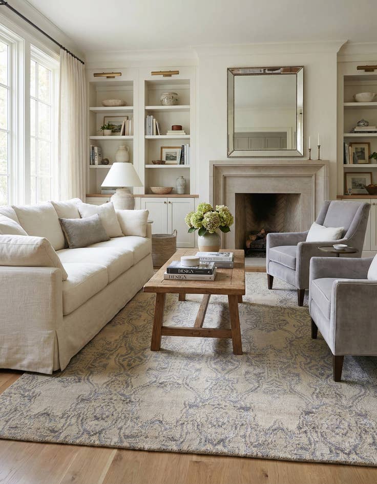 Detail image of 6' 2 x 9' 3  Hand Knotted Luna Rug