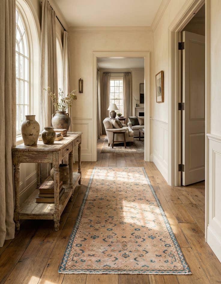 Detail image of 2' 4 x 8' 8  Hand Knotted Ultra Vintage Persian Wool Runner Rug