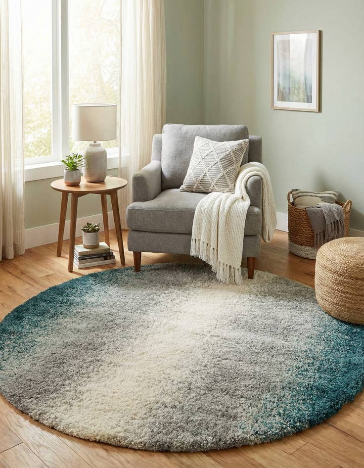 Detail image of  3' 3 x 3' 3 Soft Touch Shag Round Rug