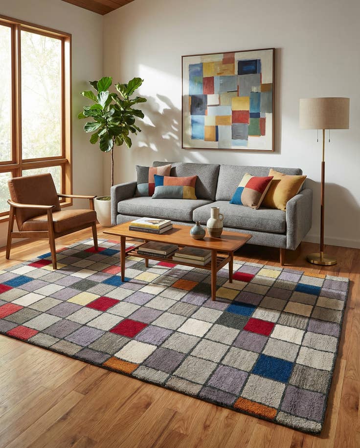 Detail image of 5' x 8' Luna Wool Rug